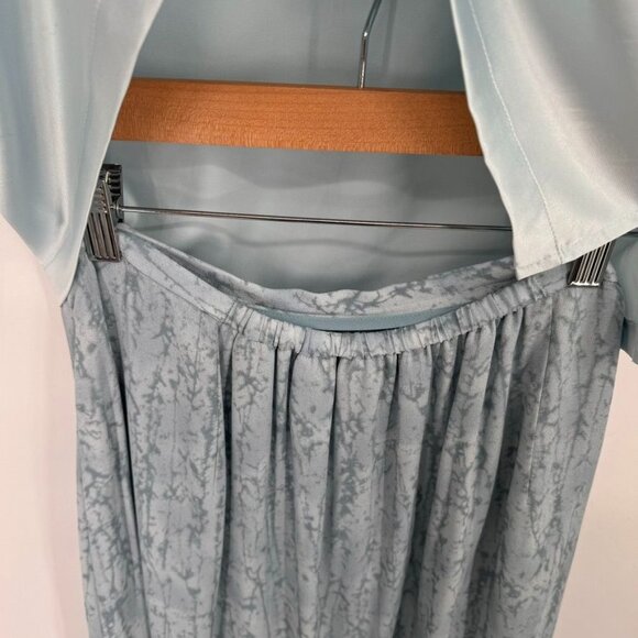 Elisabeth By Liz Claiborne Womens V-Neck Top & wrap Skirt Set Size 14- 16 Blue - Picture 13 of 15